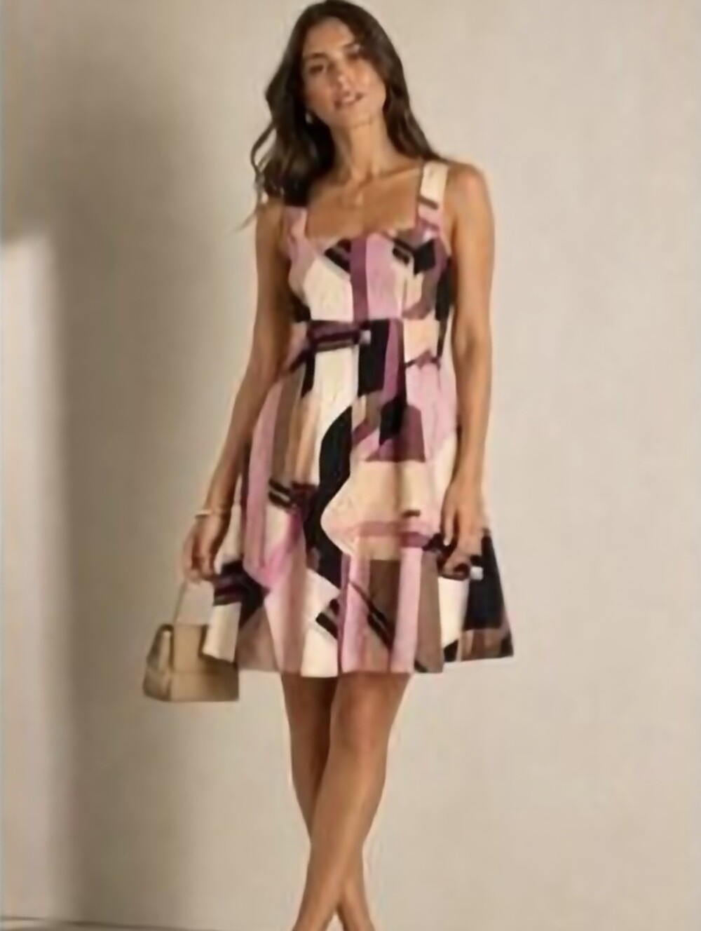 Banana Republic 100% Linen Geometric Dress 2